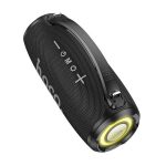 HOCO SURGE bluetooth hordozható hangszóró (v5.3, 2x20W, USB, AUX kimenet, LED jelzés + vállpánt) FEKETE