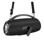 HOCO SURGE bluetooth hordozható hangszóró (v5.3, 2x20W, USB, AUX kimenet, LED jelzés + vállpánt) FEKETE
