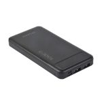 AWEI P5K vésztöltő 2 USB+2 Type-C aljzat (10000mAh, 2.1A, PD gyorstöltő) FEKETE