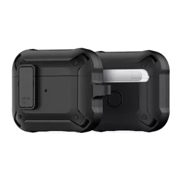   DUX DUCIS PECO műanyag tok (erős ütésállóság + karabíner) FEKETE Apple AirPods 3