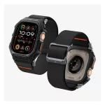 SPIGEN LITE FIT PRO pótszíj (egyedi méret, textil, ütésállóság + szilikon keret) FEKETE