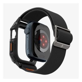 SPIGEN LITE FIT PRO pótszíj (egyedi méret, textil, ütésállóság + szilikon keret) FEKETE   SPIGEN LITE FIT PRO pótszíj (egyedi méret, textil, ütésállóság + szilikon keret) FEKETE