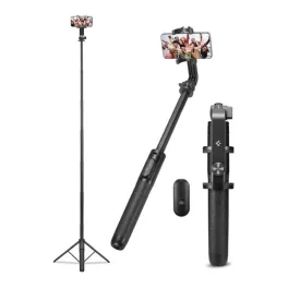   SPIGEN S560W szelfibot (univerzális, bluetooth vezérlő gomb, tripod állvány, 162cm magas, 190°-ban forgatható) FEKETE