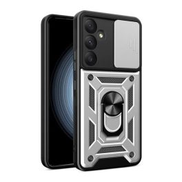 Defender szilikon telefonvédő (ütésállóság, tartógyűrű, kameravédő) EZÜST   Defender szilikon telefonvédő (ütésállóság, tartógyűrű, kameravédő) EZÜST