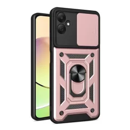   Defender szilikon telefonvédő (ütésállóság, tartógyűrű, kameravédő) ROZÉARANY
