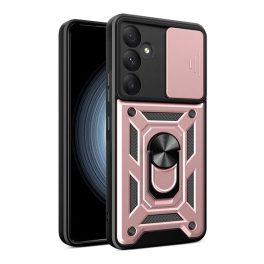 Defender szilikon telefonvédő (ütésállóság, tartógyűrű, kameravédő) ROZÉARANY   Defender szilikon telefonvédő (ütésállóság, tartógyűrű, kameravédő) ROZÉARANY