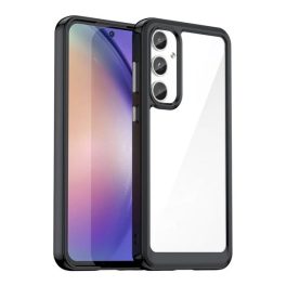 Szilikon telefonvédő (ütésállóság, átlátszó hátlap) FEKETE   Szilikon telefonvédő (ütésállóság, átlátszó hátlap) FEKETE