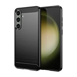 Szilikon telefonvédő (ütésállóság, légpárnás sarok, karbon minta) FEKETE   Szilikon telefonvédő (ütésállóság, légpárnás sarok, karbon minta) FEKETE