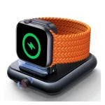 JOYROOM asztali töltő (5W, wireless, mágneses, Apple Watch töltő + Type-C tápkábel) FEKETE