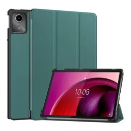   Tok álló, bőr hatású (aktív FLIP, oldalra nyíló, TRIFOLD, asztali tartó) SÖTÉTZÖLD