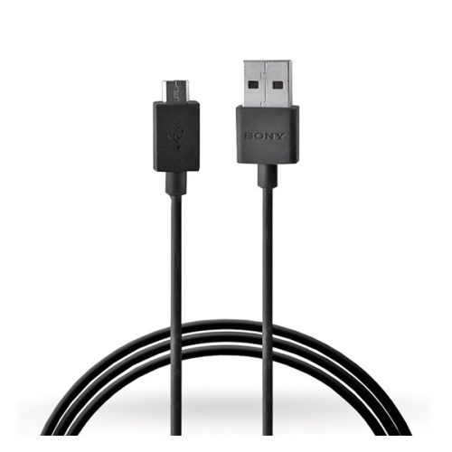 SONY UCB-16 adatkábel (USB - microUSB, gyorstöltő, 120cm) FEKETE