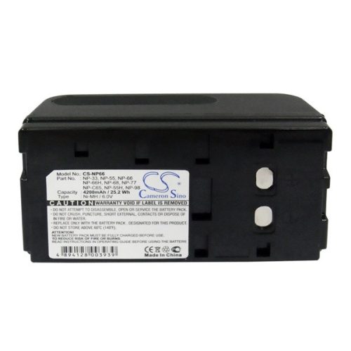 CAMERON SINO NI-MH akku (6.0V / 4200mAh, Sony NP-33 kompatibilis) FEKETE