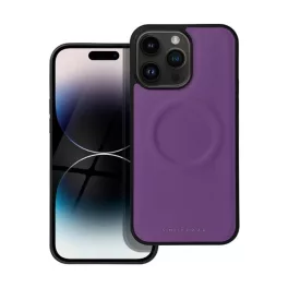   ROAR MAG MORNING szilikon telefonvédő (ECO bőr hatású, mikrofiber plüss belső, MagSafe) LILA