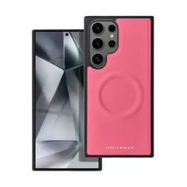   ROAR MAG MORNING szilikon telefonvédő (ECO bőr hatású, mikrofiber plüss belső, MagSafe) RÓZSASZÍN