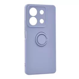   Szilikon telefonvédő (tartógyűrű, mikrofiber plüss belső, mágneses, kameravédő) LILA