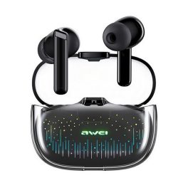   AWEI T52 PRO2 bluetooth fülhallgató SZTEREO (v5.3, TWS, vízálló, zajszűrő, LED fény + töltőtok) FEKETE