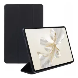   Tok álló, bőr hatású (FLIP, oldalra nyíló, TRIFOLD, asztali tartó) FEKETE