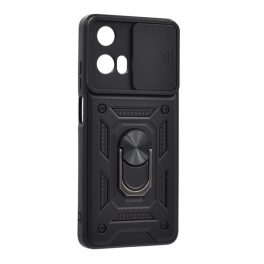 Defender szilikon telefonvédő (ütésállóság, tartógyűrű, kameravédő) FEKETE   Defender szilikon telefonvédő (ütésállóság, tartógyűrű, kameravédő) FEKETE