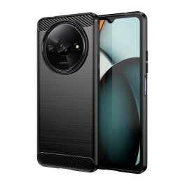 Szilikon telefonvédő (ütésállóság, légpárnás sarok, szálcsiszolt, karbon minta) FEKETE   Szilikon telefonvédő (ütésállóság, légpárnás sarok, szálcsiszolt, karbon minta) FEKETE