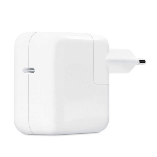 APPLE hálózati töltő Type-C aljzat (30W, PD gyorstöltő, MY1W2ZM/A utód) FEHÉR