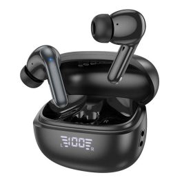   HOCO EQ5 bluetooth fülhallgató SZTEREO (v5.3, TWS, mikrofon, aktív zajszűrő, LED kijelző + töltőtok) FEKETE