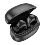 HOCO EQ5 bluetooth fülhallgató SZTEREO (v5.3, TWS, mikrofon, aktív zajszűrő, LED kijelző + töltőtok) FEKETE