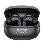 HOCO EQ5 bluetooth fülhallgató SZTEREO (v5.3, TWS, mikrofon, aktív zajszűrő, LED kijelző + töltőtok) FEKETE