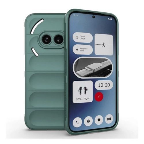 Szilikon telefonvédő (ütésállóság, kameravédő, 3D) SÖTÉTZÖLD