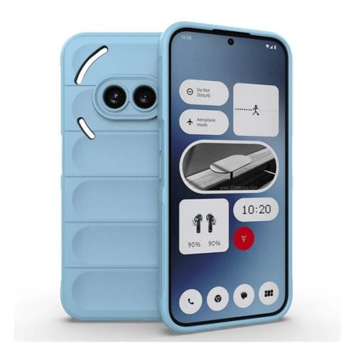 Szilikon telefonvédő (ütésállóság, kameravédő, 3D) VILÁGOSKÉK