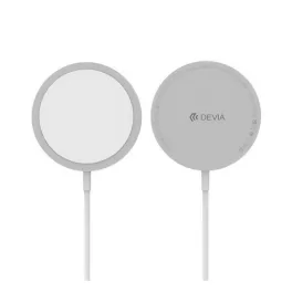   DEVIA SMART asztali töltő (15W, PD gyorstöltő, wireless, mágneses) EZÜST