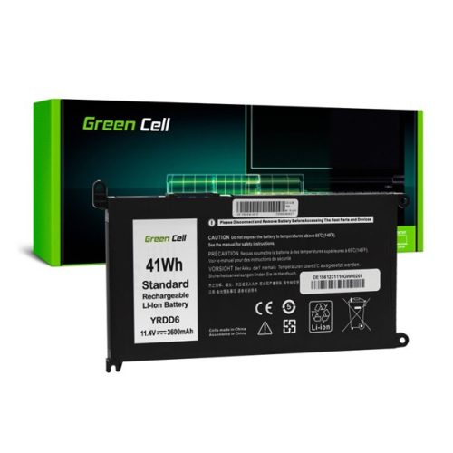 GREEN CELL Li-Polymer akku (11,4V, 3600mAh, Dell Vostro 5490 5590 5481 Inspiron 5481 5482) FEKETE