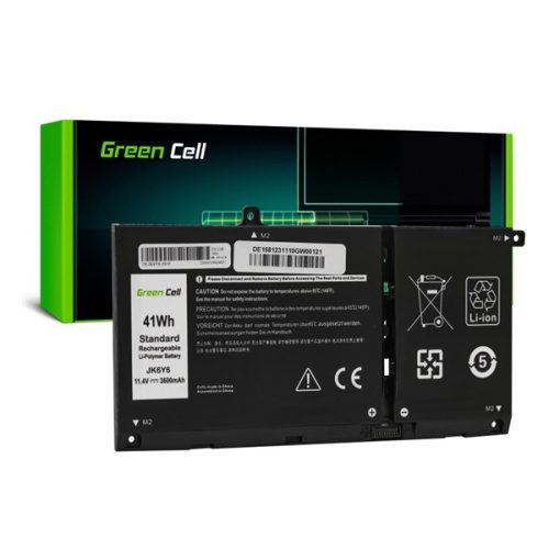 GREEN CELL Li-Polymer akku (11,4V, 3600mAh, Dell Latitude 3510 Inspiron 5501 5301 5505 5401 5402 5502) FEKETE