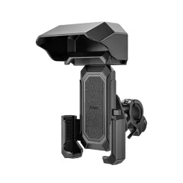   HOCO WILD WOLF kerékpáros és motoros telefontartó (kormányra rögzíthető, 360°, napellenző, 4.7-7" méret) FEKETE