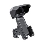 HOCO WILD WOLF kerékpáros és motoros telefontartó (kormányra rögzíthető, 360°, napellenző, 4.7-7" méret) FEKETE