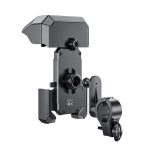 HOCO WILD WOLF kerékpáros és motoros telefontartó (kormányra rögzíthető, 360°, napellenző, 4.7-7" méret) FEKETE