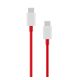 OPPO adatkábel (USB - Type-C, 10A, gyorstöltő, 100cm) PIROS