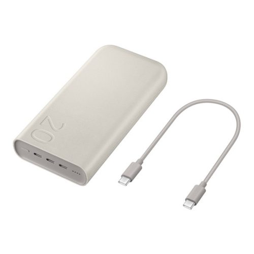 SAMSUNG vésztöltő 3 Type-C aljzat (20000mAh, 45W, PD gyorstöltő, LED jelzés) BÉZS