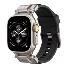   SPIGEN DURAPRO ARMOR PU pótszíj (egyedi méret, nagy, bőr hatású, állítható, fém csat) FEKETE