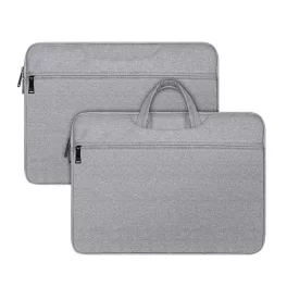   DUX DUCIS LBTC kézitáska álló LAPTOP/NOTEBOOK/TABLET (univerzális, textil, kézpánt, 13-13.9" méret) VILÁGOSSZÜRKE