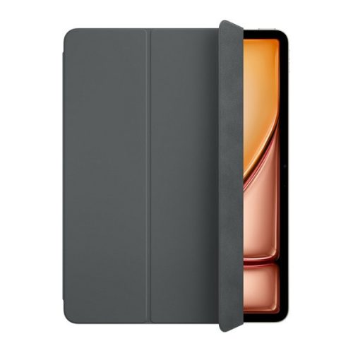 APPLE Smart Folio tok álló, bőr hatású (aktív FLIP, oldalra nyíló, TRIFOLD, asztali tartó) SZÉNSZÜRKE