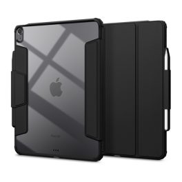 SPIGEN AIR SKIN PRO tok álló, ECO bőr hatású (aktív FLIP, oldalra nyíló, TRIFOLD, asztali tartó, ceruza tartó) FEKETE   SPIGEN AIR SKIN PRO tok álló, ECO bőr hatású (aktív FLIP, oldalra nyíló, TRIFOLD, asztali tartó, ceruza tartó) FEKETE