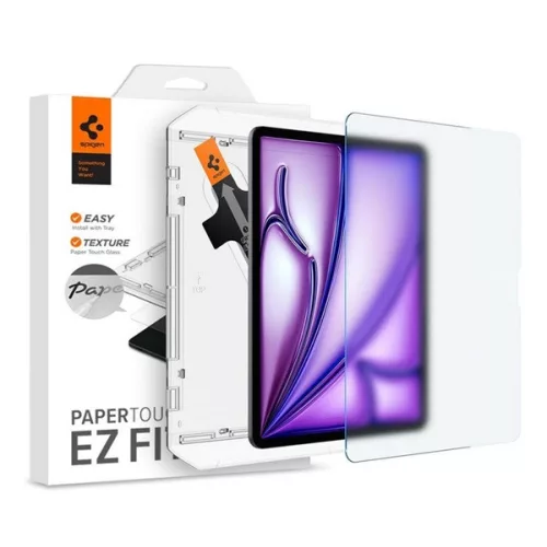 SPIGEN PAPER TOUCH EZ FIT képernyővédő üveg (2.5D, papír hatás, matt, 9H + segédkeret) ÁTLÁTSZÓ