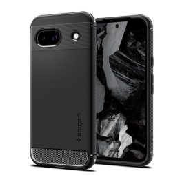   SPIGEN RUGGED ARMOR szilikon telefonvédő (ütésállóság, légpárnás sarok, karbon minta) FEKETE
