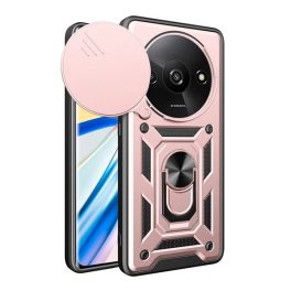 Defender szilikon telefonvédő (ütésállóság, tartógyűrű, kameravédő) ROZÉARANY   Defender szilikon telefonvédő (ütésállóság, tartógyűrű, kameravédő) ROZÉARANY