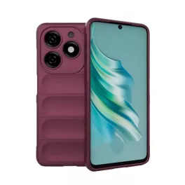   Szilikon telefonvédő (ütésállóság, kameravédő, 3D) BORDÓ