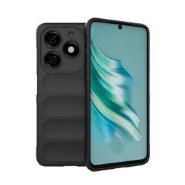   Szilikon telefonvédő (ütésállóság, kameravédő, 3D) FEKETE