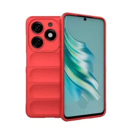   Szilikon telefonvédő (ütésállóság, kameravédő, 3D) PIROS