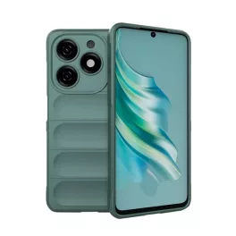   Szilikon telefonvédő (ütésállóság, kameravédő, 3D) SÖTÉTZÖLD