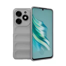   Szilikon telefonvédő (ütésállóság, kameravédő, 3D) VILÁGOSSZÜRKE