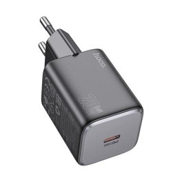   HOCO SPINNER hálózati töltő Type-C aljzat (20W, PD gyorstöltő 3.0) FEKETE